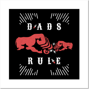 Fathers Day Gift For Dads Gifts For Son To Dad To Son Fist Bump Dad Rules Posters and Art
